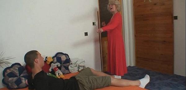  Naughty mother inlaw takes him